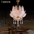 LAITING American Country Style Arbre Feuille Chandelier K9 Lampadario Cristal Luminaire Lotus Suspendus Lampes LT-71001